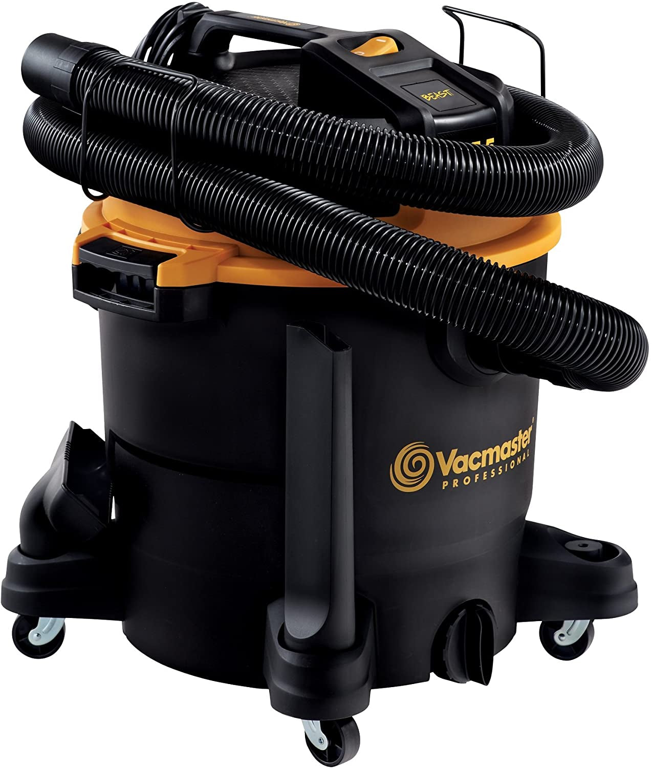 Aspiradora Profesional Wet/Dry 12 Galones – Beast Series 5.5 HP con Manguera 6,3 cm (Negra