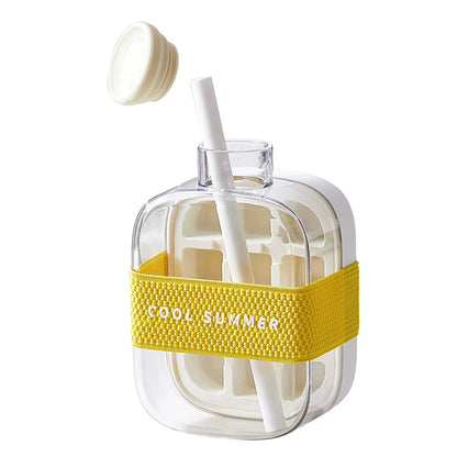Botella 2 en 1 con Molde de Hielo – 500/800ml con Sorbete y Tapa de Clic, Portátil para Deporte y Exterior