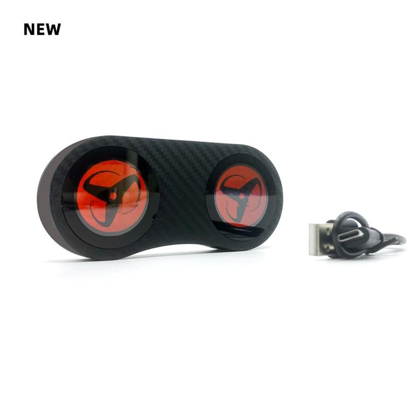 Bougerv Demon Eye Bikes Taillight, Led Dynamic Devil Eyes Light for Bicycle with Muti Colors Modes and DIY Personalized Light Display, Waterproof, USB Rechargeable, for Smart Bikes,Cycle (With Bracket)