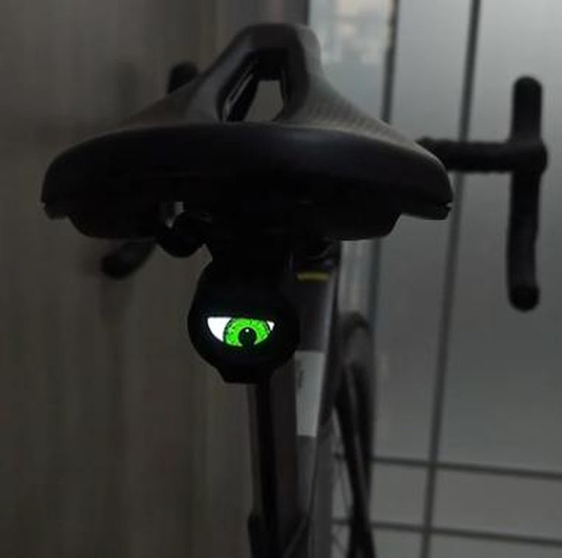 Bougerv Demon Eye Bikes Taillight, Led Dynamic Devil Eyes Light for Bicycle with Muti Colors Modes and DIY Personalized Light Display, Waterproof, USB Rechargeable, for Smart Bikes,Cycle (With Bracket)