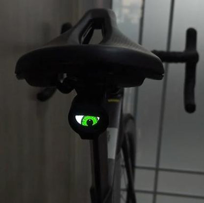 Bougerv Demon Eye Bikes Taillight, Led Dynamic Devil Eyes Light for Bicycle with Muti Colors Modes and DIY Personalized Light Display, Waterproof, USB Rechargeable, for Smart Bikes,Cycle (With Bracket)