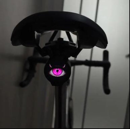 Bougerv Demon Eye Bikes Taillight, Led Dynamic Devil Eyes Light for Bicycle with Muti Colors Modes and DIY Personalized Light Display, Waterproof, USB Rechargeable, for Smart Bikes,Cycle (With Bracket)
