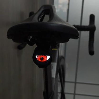 Bougerv Demon Eye Bikes Taillight, Led Dynamic Devil Eyes Light for Bicycle with Muti Colors Modes and DIY Personalized Light Display, Waterproof, USB Rechargeable, for Smart Bikes,Cycle (With Bracket)
