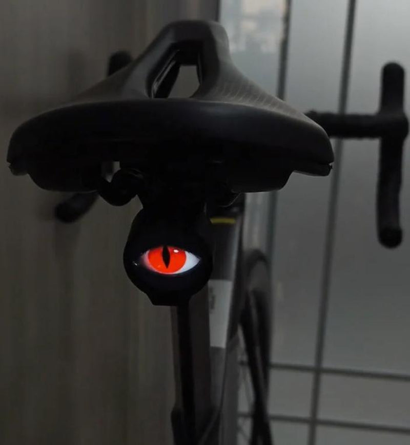 Bougerv Demon Eye Bikes Taillight, Led Dynamic Devil Eyes Light for Bicycle with Muti Colors Modes and DIY Personalized Light Display, Waterproof, USB Rechargeable, for Smart Bikes,Cycle (With Bracket)