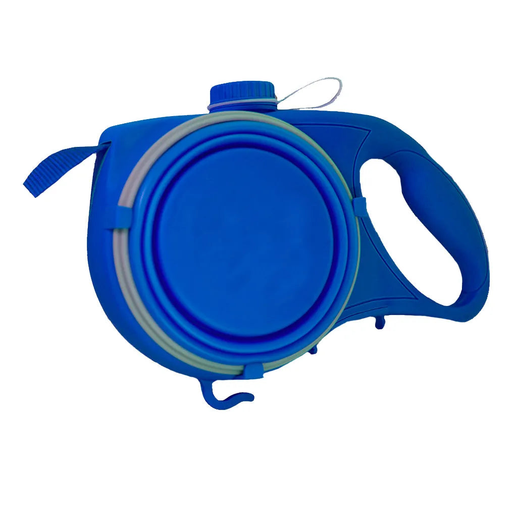 Correa Retráctil 4 en 1 para Perros – Nylon Resistente con Botella de Agua y Tazón Portátil