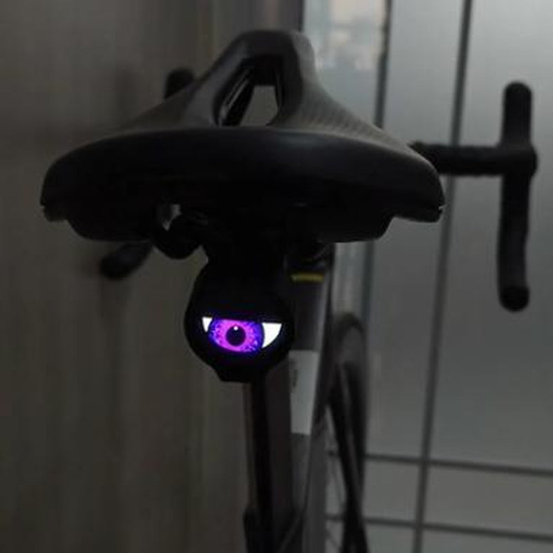 Bougerv Demon Eye Bikes Taillight, Led Dynamic Devil Eyes Light for Bicycle with Muti Colors Modes and DIY Personalized Light Display, Waterproof, USB Rechargeable, for Smart Bikes,Cycle (With Bracket)
